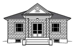line drawing of grafton public library