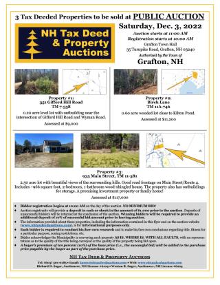 Tax Deed Auction | Grafton, NH